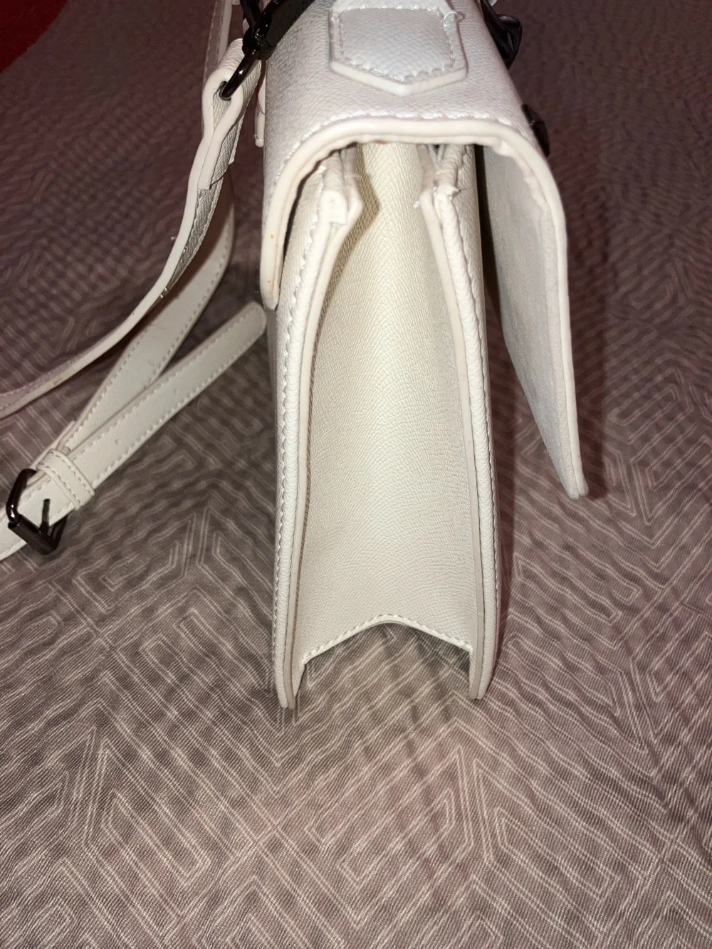 Off-White Stud-Trim Top Handle Crossbody Bag by Bartley Mischka‎